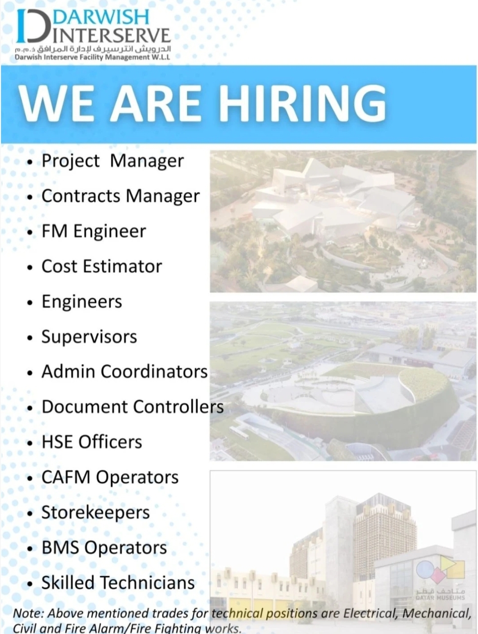 Darwin Interserve Requirement 2026 : Apply for High paying  Overseas jobs in Qatar